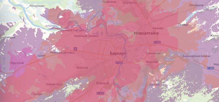 Карта покрытия сетью Tele2 Алтайского края